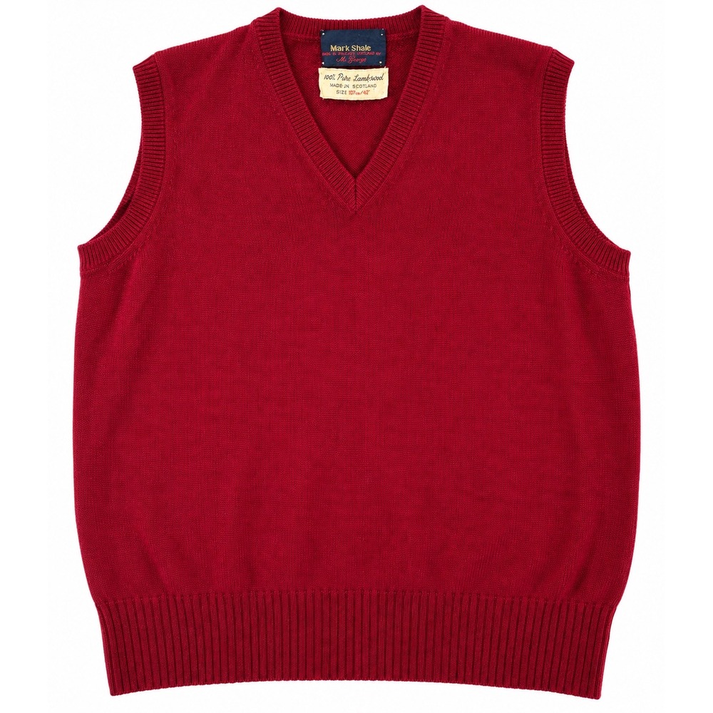 Vintage Mark Shale McGeorge 100% Lambswool Sweater Vest Scotland Size 42